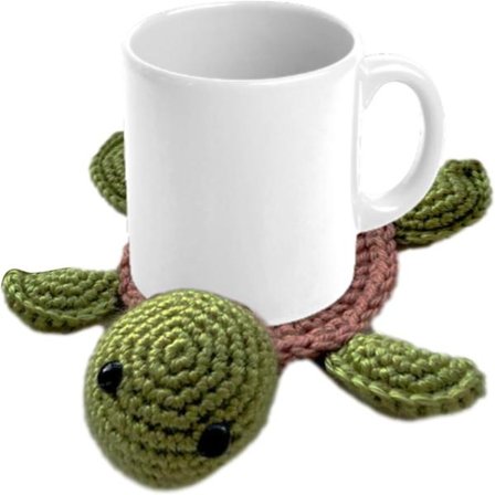 1 stk. Håndstrikkede Brikker, Skildpadde Isoleret Sød Kop Måtte til Hjemmet - Bærbare Fårebrikker til Arbejdsplads, Restauranter