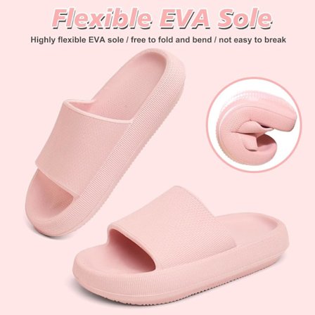 Vaaleanpunaiset Liukastavat Tossut Miehille ja Naisille, Liukumattomat Suihkutossut