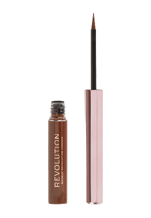 Revolution Super Flick Liquid Eyeliner & ögonpennor Dam Brun 2,4ml
