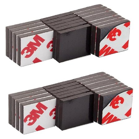 Självhäftande Magnetisk platta 30x30mm 50-pack