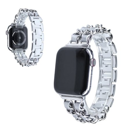 Apple Watch Series 5 40 mm elegant mønstret urrem - Sølv