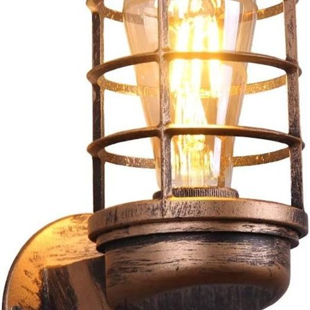 Retro personlighet enkel smidesjärn vägglampa lampskärm vägglampa KLB