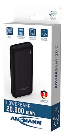 ANSMANN Powerbank 20 000mah USB-C med 3års garanti