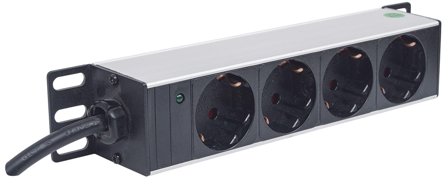 INTELLINET 10 1U Rackmount 4-Way power strip