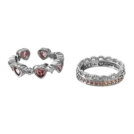 Kärleksformade diamantringar med fint utförande, ringar för kvinnor till bröllopsdag