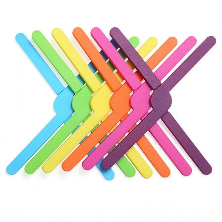 6-pack halkfria tjocka hopfällbara silikontrivetter, värmebeständig hopfällbar dyna, miljövänlig expanderande silikon grytunderlägg