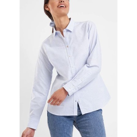 Boomerang Furusund Randig Oxfordskjorta Skjortor Dam Blå 36