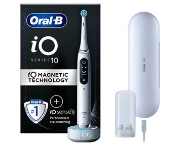 Oral-B-iO10 Stardust White-iO10 smart elektrisk tannbørste med AI-teknologi og trykksensor-Oral care-Elektriske tannbørster