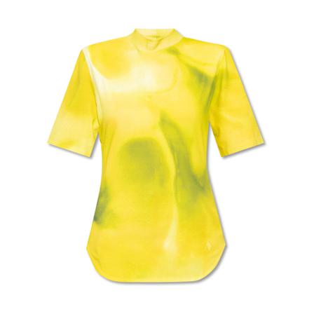The Attico Tessa T-shirt Gul, Dame T-shirts, Størrelse: 3XS