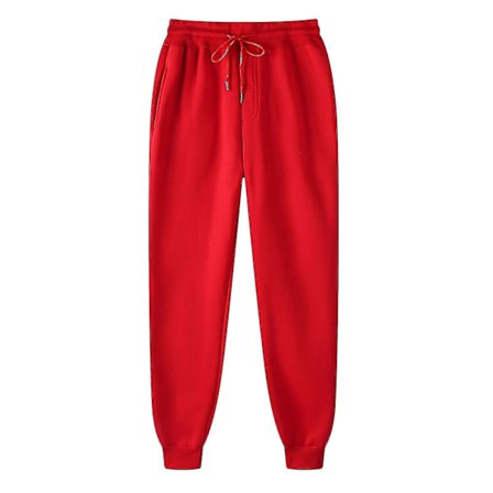 Männs Byxor Sweatpants Hip-hop Byxor Leggings Vadderade Casual Byxor - Perfekt Red