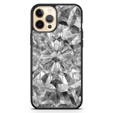 Bjornberry Hårdskal iPhone 12 Pro Max - Grå Kristaller