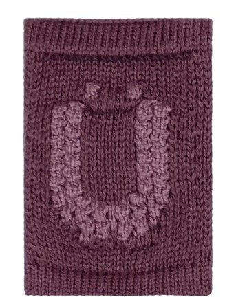 Smallstuff | Knitted Letter Ü, Rose | ONE SIZE 10 cm