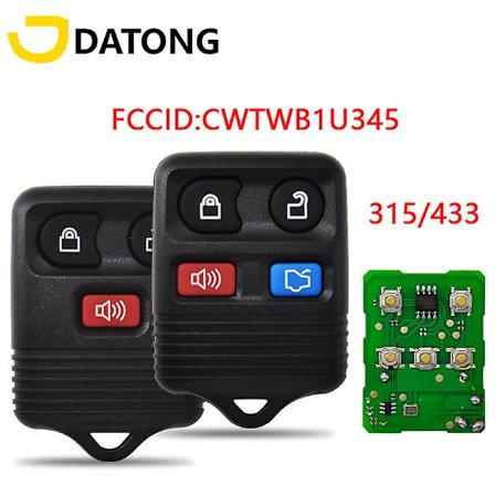 Datong World Bilfjärrkontroll 433mhz För Ford Escape F 150 Explorer 2001 2007 Cwtwb1u345 Automatisk Smart Kontrollnyckel db