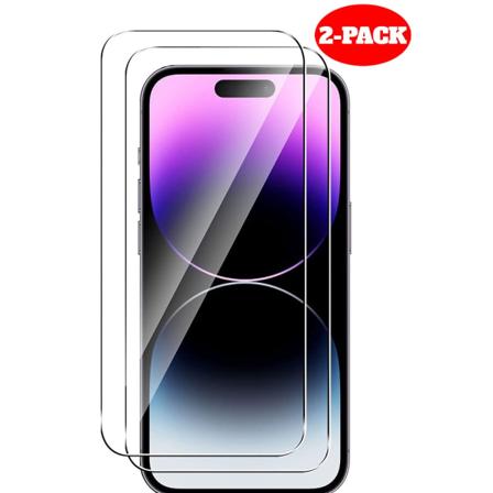 2-PACK - iPhone 15 Pro Max Skärmskydd i Härdat glas Transparent