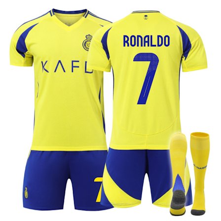 2425 Riyadh Victory Hemmatröja nr 7 Ronaldo Fotbollströja Barn Vuxen Ronaldo Tröja Set L