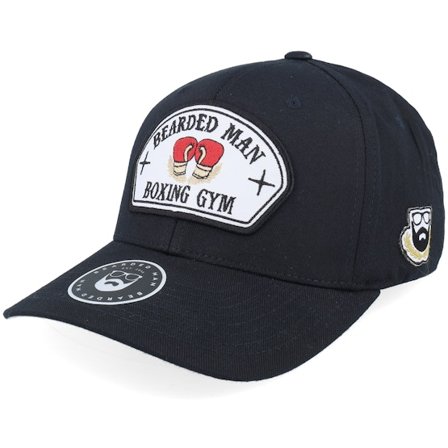 Bearded Man - Negro flexfit Gorra - Bearded Boxing Gym Black Flexfit @ Hatstore