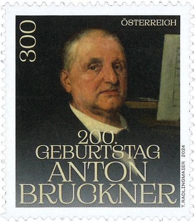 Østrig - Anton Bruckner - Postfrisk frimærke