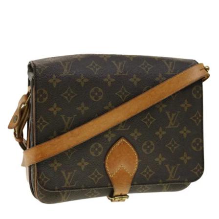 Louis Vuitton Vintage, Pre-owned Brown Canvas Louis Vuitton Cartouchiere Bruin, Dames, Maat:ONE Size