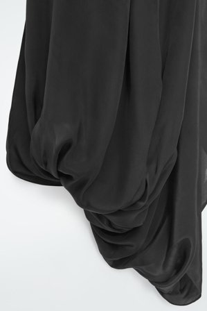 COS Women's Draped Bubble Midi Dress in Black