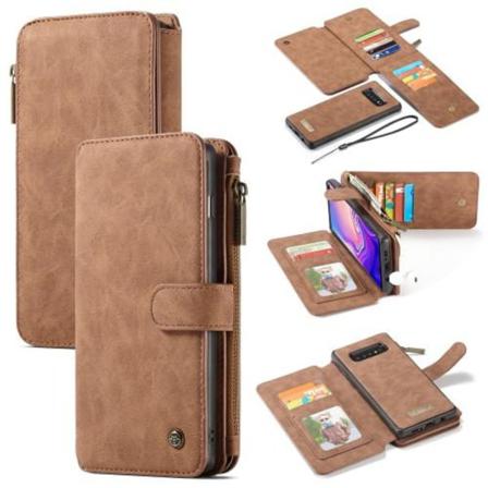 Caseme Detachable 2-in-1 Split Fodral Till Samsung Galaxy S10 Pl Brown