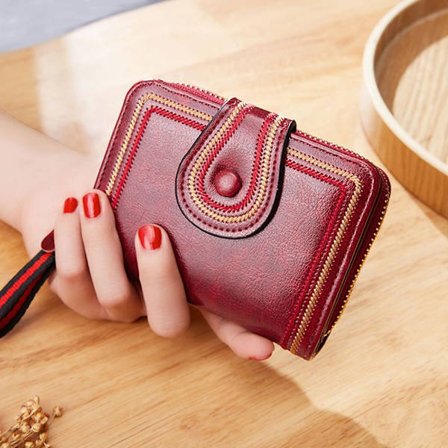 Damplånbok Myntväskor VINRÖTT - spot sales