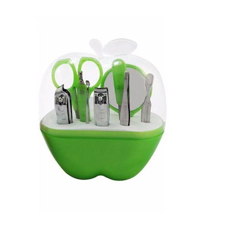 Grönt Äpple Nagelverktyg Nagelklippare Nagelbandsputsare Pedikyr Manikyr Grooming Set