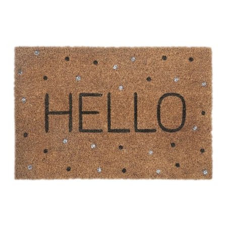 Dørmåtte kokosfiber "Hej"
