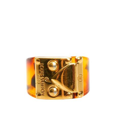 Louis Vuitton Vintage Pre-owned Resin Lock Me Band Gul, Dame Vintage Smykker, Størrelse: ONE Size