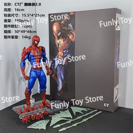 På lager Ct Toys Spiderman Figur Amazing Yamaguchi Spider-Man 2.0 Agent Venom Mafex Anime Action Figur Tilpassede gaver Legetøj