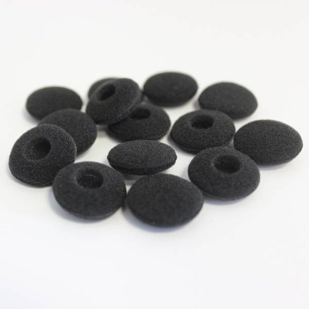 200 X Skumøreputer og puter Øreputer Skumputer for 17mm øretelefoner - Svart