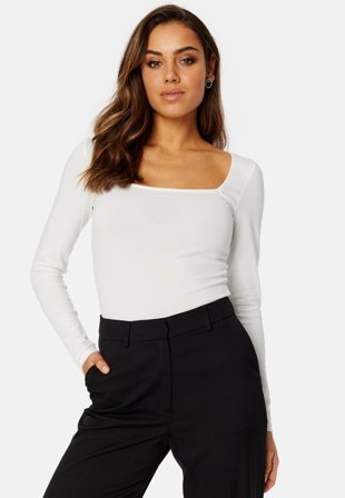 BUBBLEROOM - Square Neck Long Sleeve Top - S