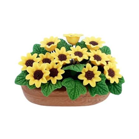Modell Harpiks Blomst Miniatyr potteplante 1/12 Dukkehus Tilbehør DIY Fairy Garden Scale Plant Mini for Doll House Accessori