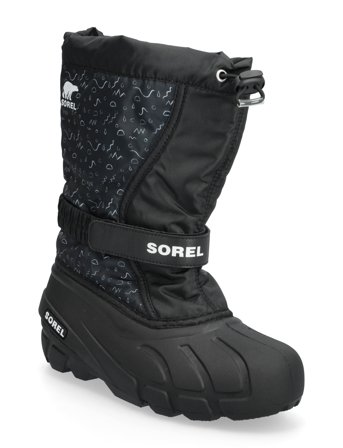 Sorel Youth Flurry Boot Print - Black - 34