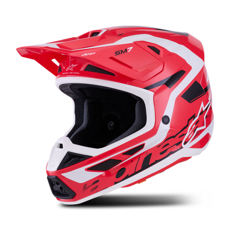 Casco MX Alpinestars SM7 Deed Rojo/Negro/Blanco XL