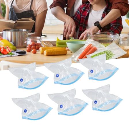 6 kpl Tyhji pusseja Tilaa S st v Hyv Tiivistys L pin kyv Uusiok ytt inen Tyhji pakkauspusseja Ruokaa Vaatteille 26x34cm/10.2x13.4in