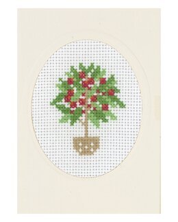 Stickpackung Karte Kirschbaum