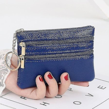 Mode Kvinder Pige PU Læder Lille Møntpung Casual Tegnebog Mønt Penge Kreditkort Nøgleholder Lynlås Taske