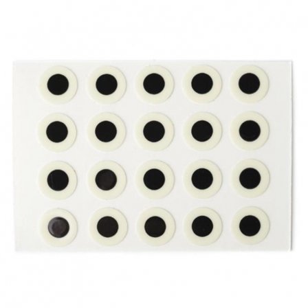 Stick-On Eyes 7,1 mm - Glow in the Dark