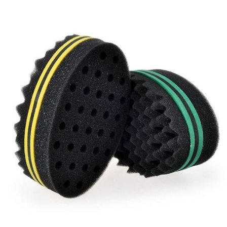 Hår Twist Svamp, (2 stk) afro Curl Svamp Store Hull Barber Hårbørste Svamp Afro Hår Svamp Til Twists Og Dreadsblack Botao