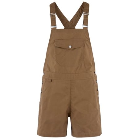 Fjällräven Women's Vardag Dungaree Shorts in Wood Brown, G-1000 | Size: XS