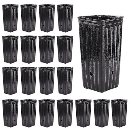 Paksuuntuneet syvät taimiruukut - 20 kpl istutusruukkua sisä- ja ulkokasvatukseen