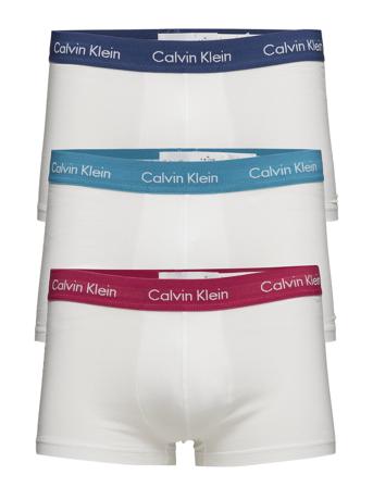 3P Low Rise Trunk Boksershorts Hvit Calvin Klein