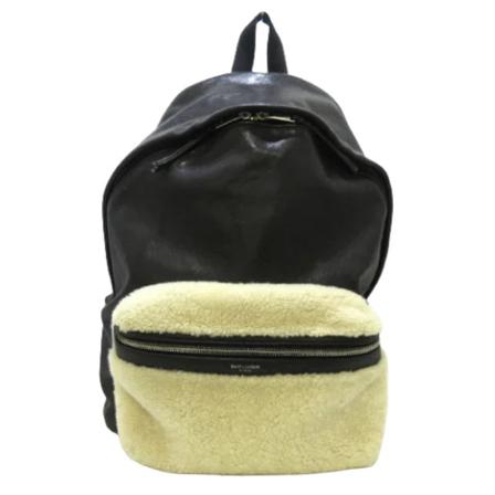 Saint Laurent Vintage, Pre-owned Leather backpacks Zwart, Dames, Maat:ONE Size,leer