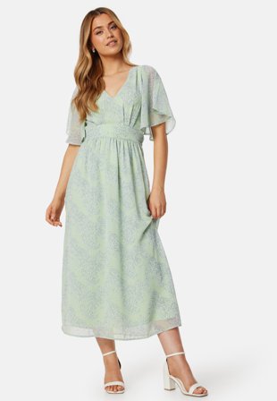 Bubbleroom Occasion - Butterfly Sleeve Midi Dress - 44