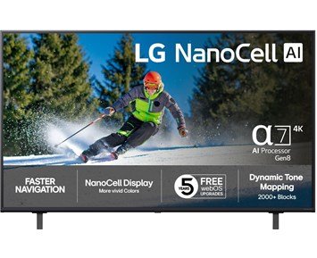 LG-55NANO80A6B-55" 4K NanoCell-TV med HDR10 Pro-Tv-46–55 tommer