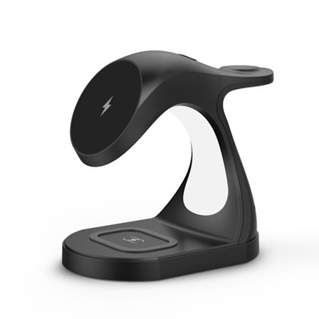 Magnetisk trådløs opladerstation 15W hurtigopladningsstander natlys