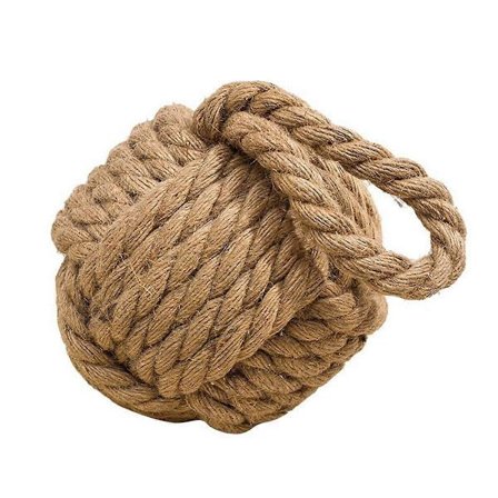 6-tommers Dia. Apeneve Knyttau Dørstopper Nautisk Knyttedørstopper Dekor Duk Vekt Vekt