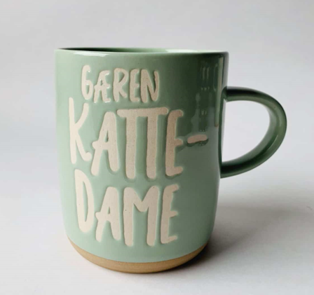 Trend Design Krus "Gæren kattedame" Mint