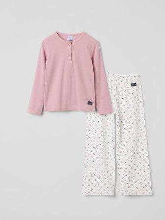 Polarn O. Pyret - Floral pyjamas - 98|104 - Childrenswear - pink
