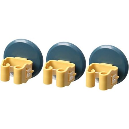 3 stk. kosteskaftklemme moppkoster klemmer sugekoppklemme mopp